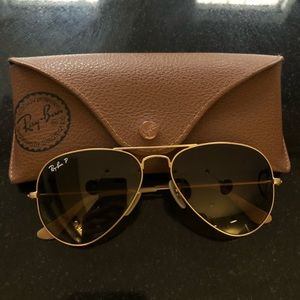 Brown Ray Ban polarized sunglasses